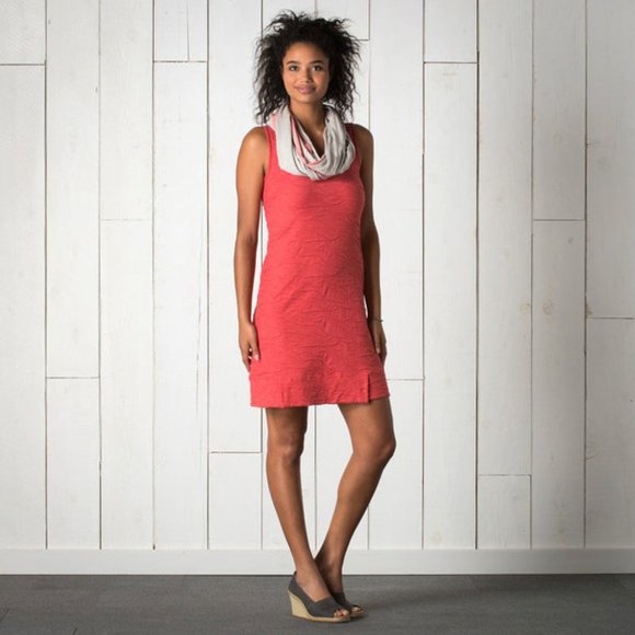 NWT Womens Size Medium Toad & Co Dark Pink Samba Wave Tetured Tank Mini Dress - Picture 1 of 3